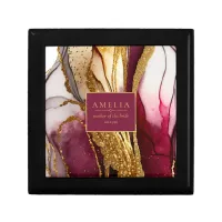 Abstract Sparkling Wedding Party Wine Red ID1018 Gift Box