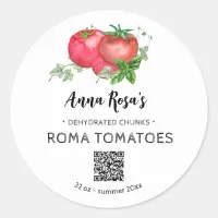 *~* AP30 Dehydrated Tomatoes QR Logo  Classic Round Sticker