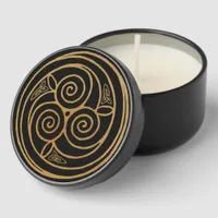 Triple Celtic Knot Swirl Mandala  Mini Candle Favors