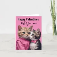 Valentine for him, for her, cat love holiday card