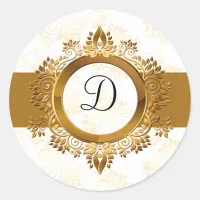 gold monogram envelope seal