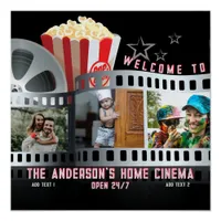 Family Photos Movie Night Home Cinema Theater 24/7 Poster