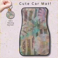 Pretty Vintage Daisies Car Floor Mat