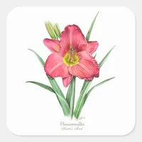 Daylily - Hunter's Torch Square Sticker