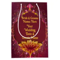 Floral Symphony: Wedding Elegance Collection Medium Gift Bag