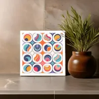 Bauhaus Geometric Abstract Pattern#2 ID1068 Ceramic Tile