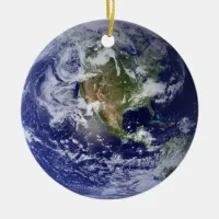 An Earth Image Christmas Ceramic Ornament