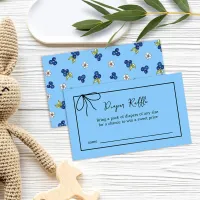 Baby Shower Berry Sweet Blueberry Diaper Raffle Enclosure Card