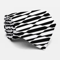 Trendy Modern Black & White Op Art Pattern Neck Tie