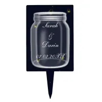 fireflies mason jar  personalized cake picks