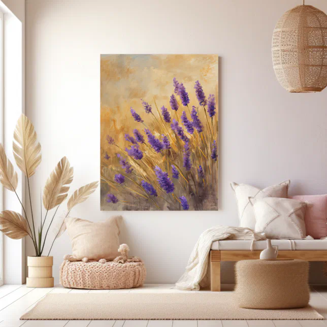 Lavender Golden Field  Canvas Print
