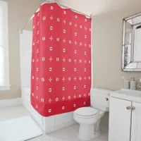 Christmas Holiday Charm Pattern 09 -  Shower Curtain