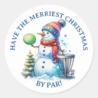 Have the Merriest Christmas by Par | Disc Golf Classic Round Sticker