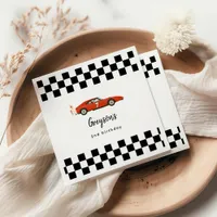 Cool Race Car Boy 2nd Birthday Party Napkins