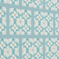 Pretty Cream Flowers Elegant Tile Effect Patterned Wallpaper