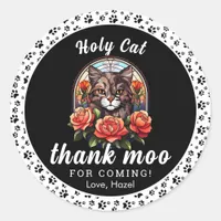 cute cat, I'm One! | cat Girl 1st Birthday Classic Round Sticker