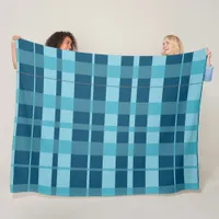 Trendy Modern Coastal Plaid Blue