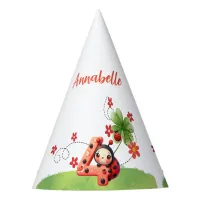 Ladybug / Watercolor 4th Birthday Party Hat