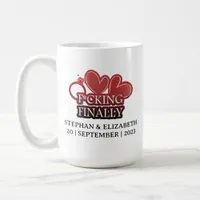 Funny Engagement Gift Heart & Ring Coffee Mug 