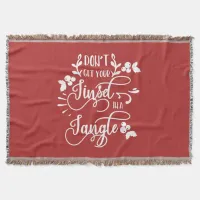 dont get your tinsel in a tangle christmas throw blanket