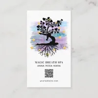 ** Woman Tree of Life Reiki Yoga Meditation   Business Card