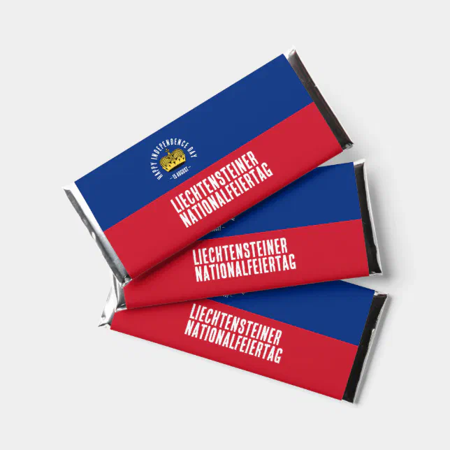 Liechtenstein National Day Flag Hershey Bar Favors
