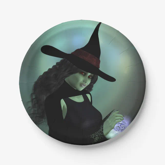 Wicked Witch Casting a Spell Paper Plates