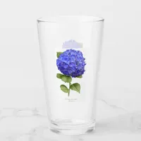 Blue Hydrangea Glass