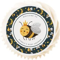 Queen Bee Honey Bee Cute Baby Shower Edible Frosting Rounds