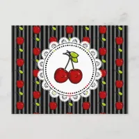 February is National Cherry Month Postcard