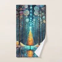 Iridescent Holiday Dream 🎄 Glowing Christmas Tree Bath Towel Set