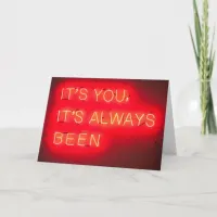 It's Always Been You | Romantic Neon Photo Note Card
