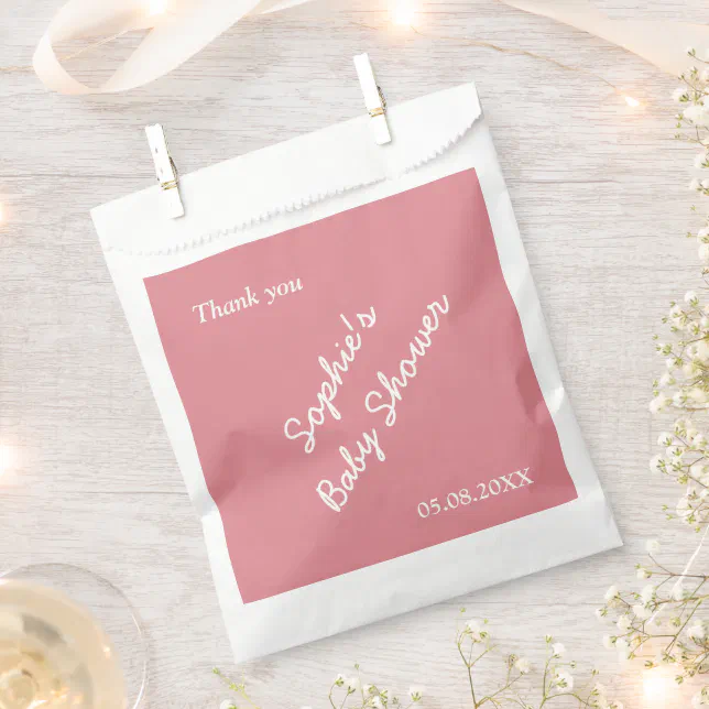 Blush Pink Baby Shower Favor Bags