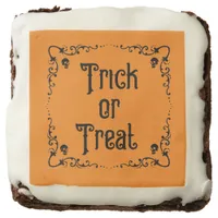 Halloween Pumpkin Orange & Black Trick or Treat Brownie