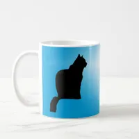 Mug - Black Cat Silhouette and Star