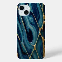 Blue, green, gold iPhone 15 plus case