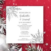 Snowflakes Winter Wedding Invitation