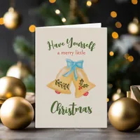 Cheerful Christmas Bells Holiday Cute Fun Colorful Card