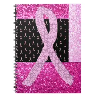 Pink Breast Cancer Ribbon  Awareness Notebook