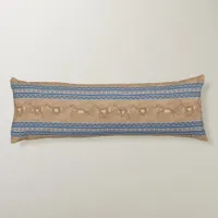 Southwest Pronghorn Antelopes Blue & Brown Border Body Pillow