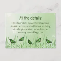 Green butterfly on light green  -  enclosure card