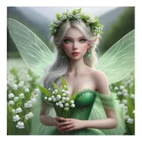 Beautiful May Fairy in Lilies of the Valley Acrylic Print