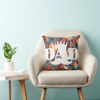 Dapper Dad's Abstract Geometric Throw Pillow