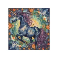 Beautiful Blue Unicorn Wood Wall Art