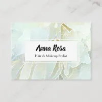 *~* Soft Turquoise Blue Peony Flower Floral Chic Business Card