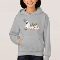 Pink Halloween Boo Ghosts and Pumpkins   Hoodie