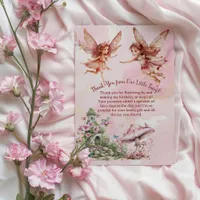 Personalized Fairy-Themed Thank You Card