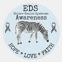 Blue Zebra Ehlers-Danlos syndrome EDS Sticker