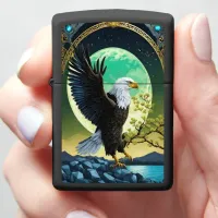 Eagle's Moonlit Vigil Zippo Lighter