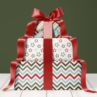 Cozy Christmas Red And Green Holiday Wrapping Paper Sheets